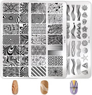 Set di stampe per unghie da 3 stampe - modelli per manicure artefatto DIY.