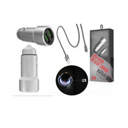 Trade Shop - Kit Alimentatore 2 Porte Usb Adattatore 3.6a Cavo 12v 220v Iphone 5 5s 6 6s 7 -