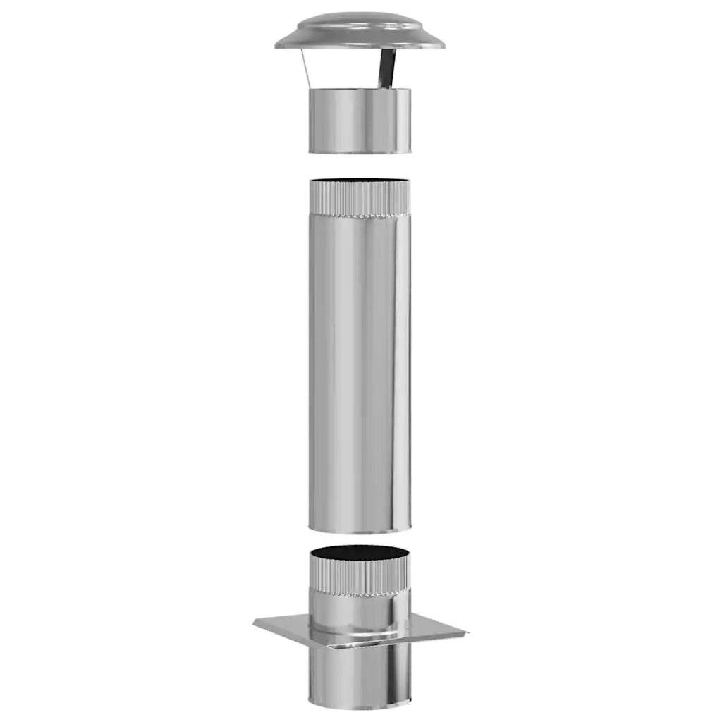 Estensione Camino Argento 25 x 25 x 82 cm Acciaio inossidabile 42008448