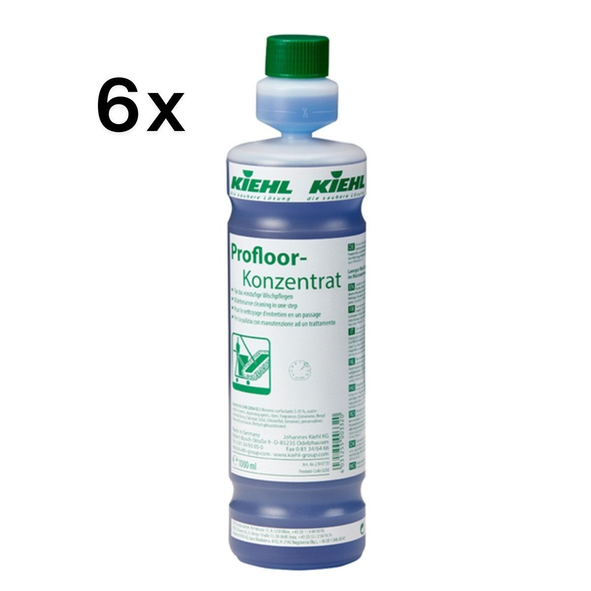 Profloor 6 Pezzi x 1 L, Detergente Pavimenti Lucidante Antiscivolo Protettivo | Kiehl