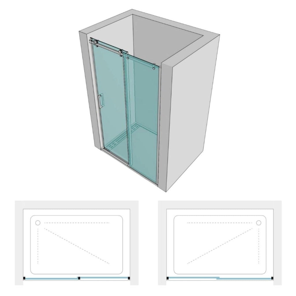 Porta doccia scorrevole gemma bma918 cristallo trasparente 8 mm *** misure 177-179xh200 cm, confezione 1