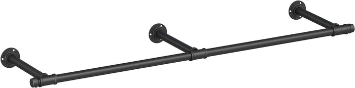 Barra appendiabiti da parete Valora in acciaio nero salvaspazio x1