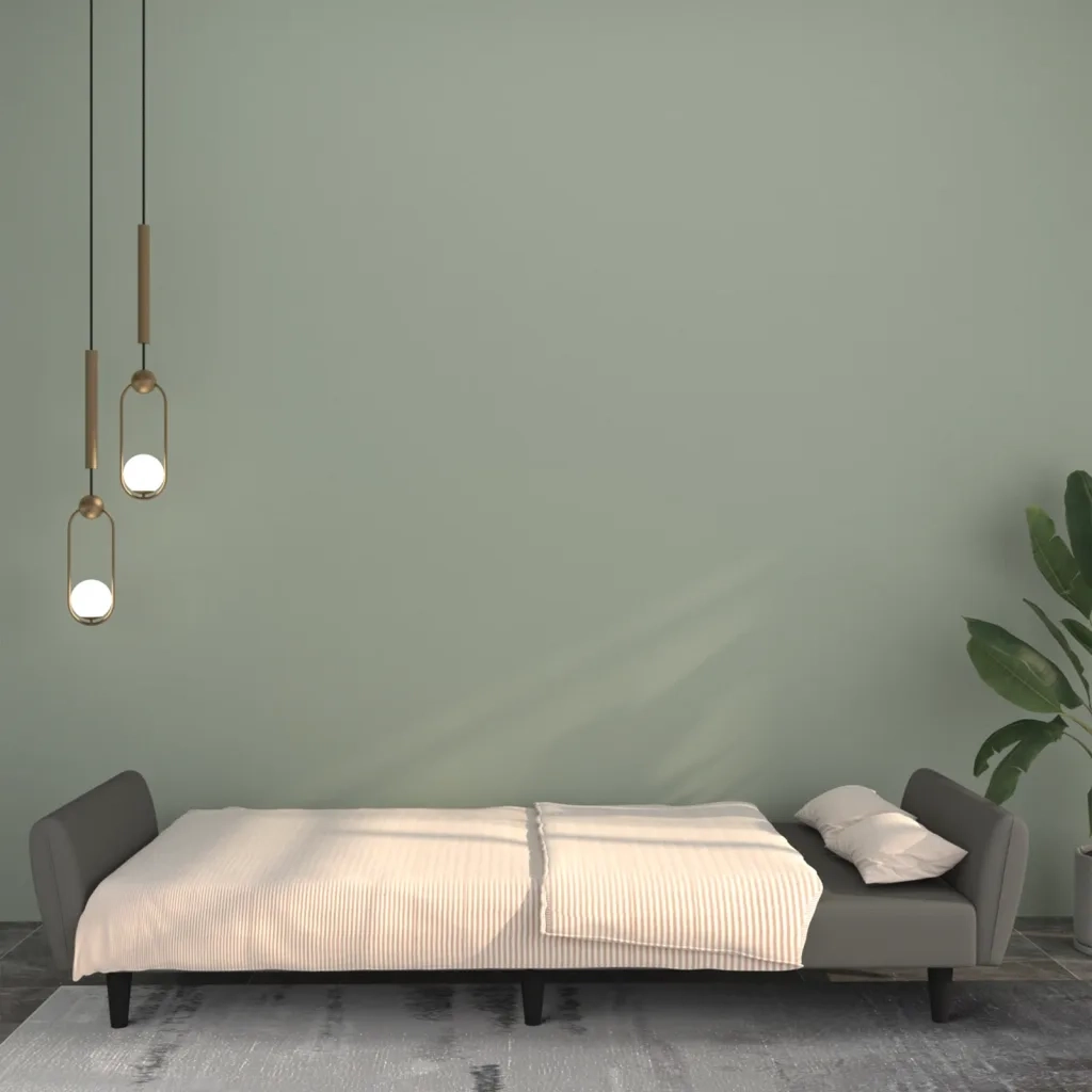 Divano letto | Sof¨¤ letto | Letto singolo a 2 Posti Grigio Scuro in Velluto