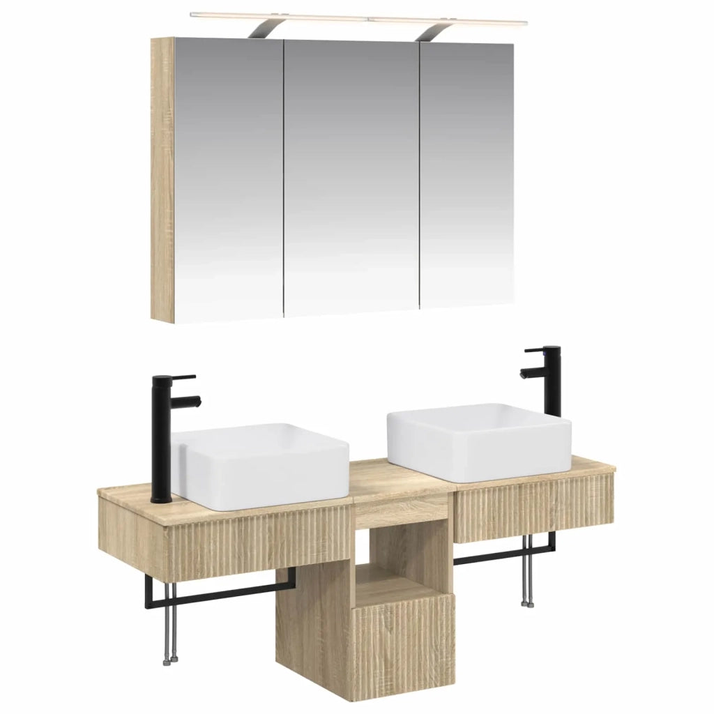 Set di Armadi da Bagno 4 pcs Rovere Sonoma 100 x 14,5 x 70 cm 3406297