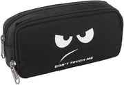 Etui per Uomo, Etui Nero Grande Capacità con 2 Compartimenti per Donne, Raccordo per Etui, Borsa per Scuola, Borsa per Ufficio, Regalo