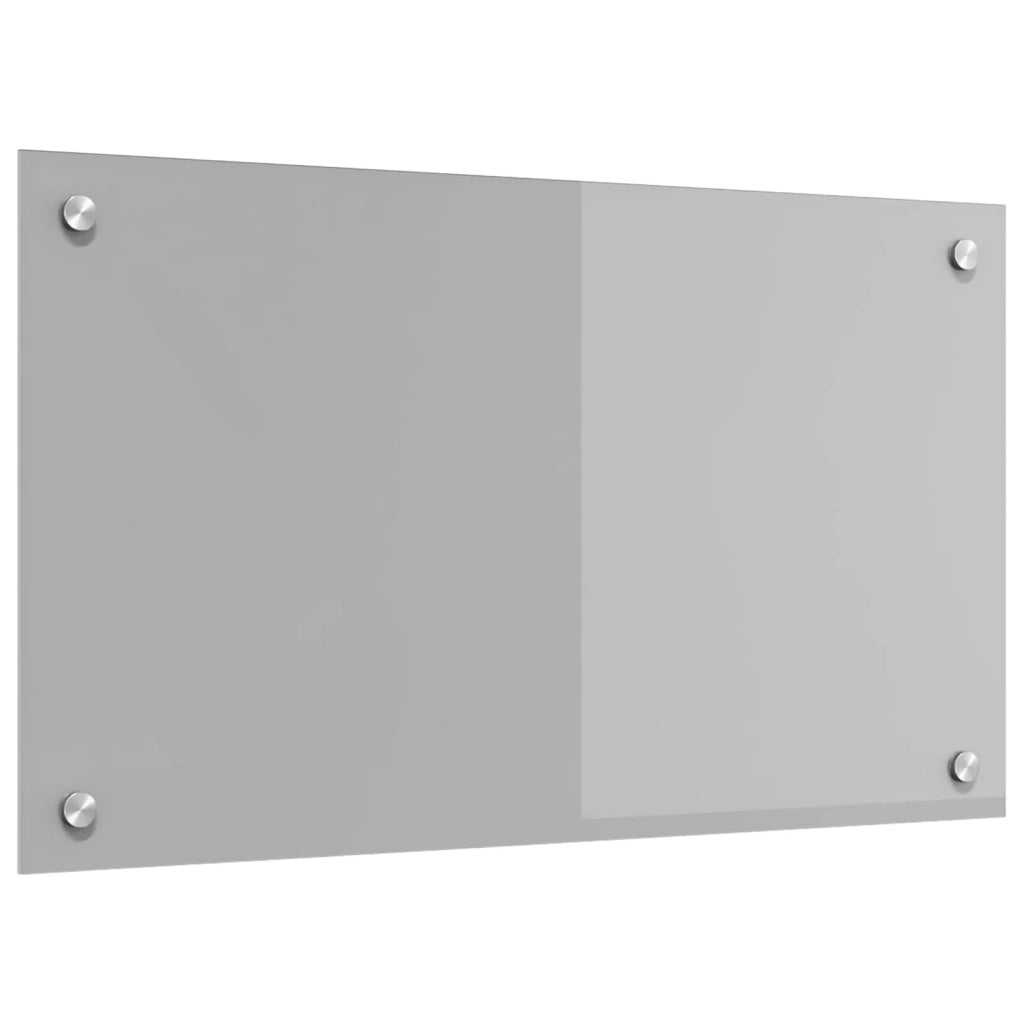 Paraschizzi per cucina 70 x 40 cm elegante e moderno isolamento termico protezione murale in vetro temperato grigio chiaro 02_0058438