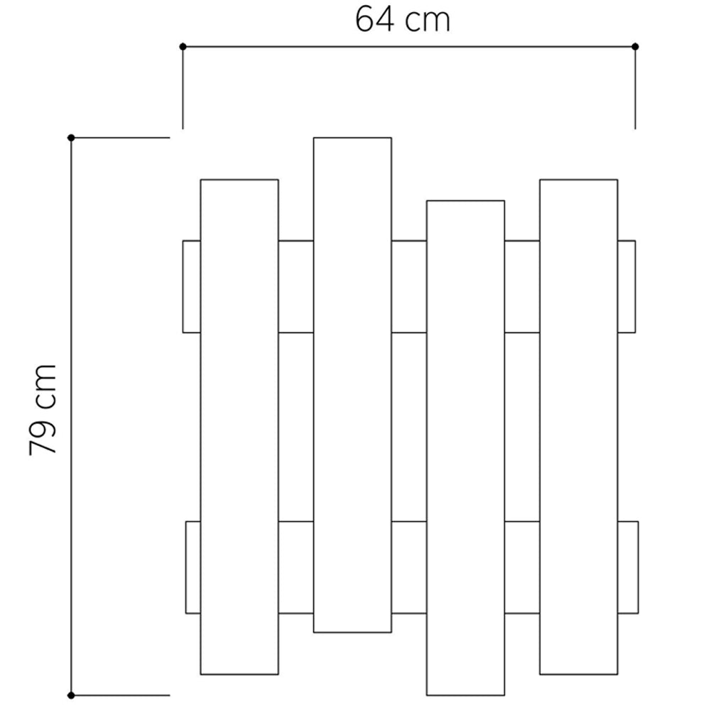Appendiabiti da Muro 64x4x79 cm Attaccapanni con Montaggio a Parete in Legno Bianco