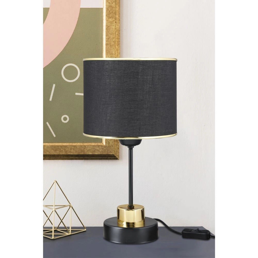 Lampada da tavolo metallo e paralume nero Arden ASZ1633