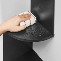 Libreria angolare VALORA, 5 ripiani, nera, stile loft LBC072B01