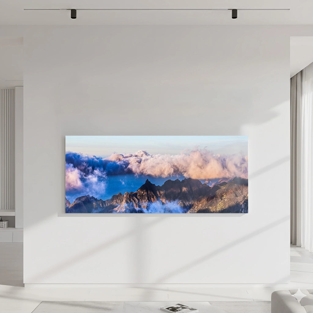 Quadro Moderno su Tela per Soggiorno e Camera da Letto 40x120 cm - Stampa Professionale su Telaio in Legno con Gancio Integrato - Dipinto Panoramico Decorativo da Parete. ASS3-DIS2