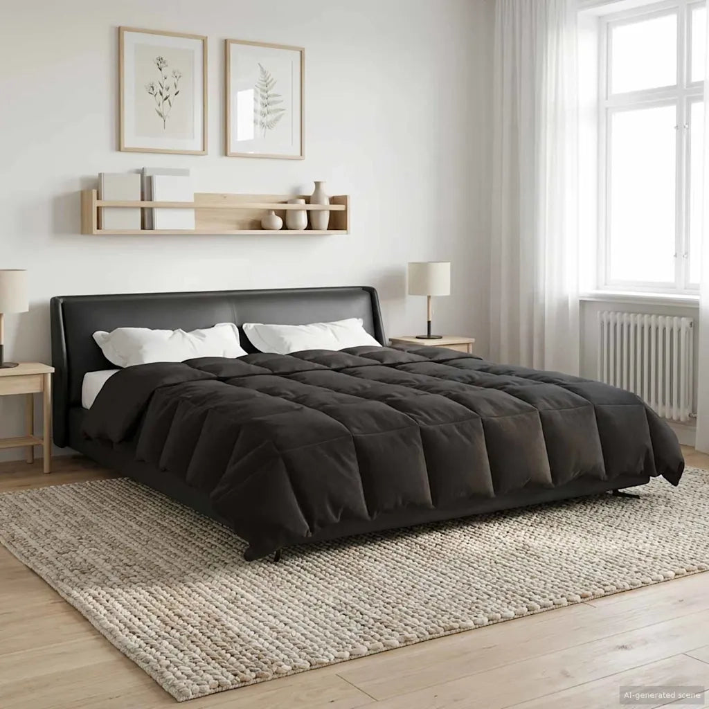 Duvet Estivo Trapuntato Antracite 220 x 260 cm Microfibra 42025915