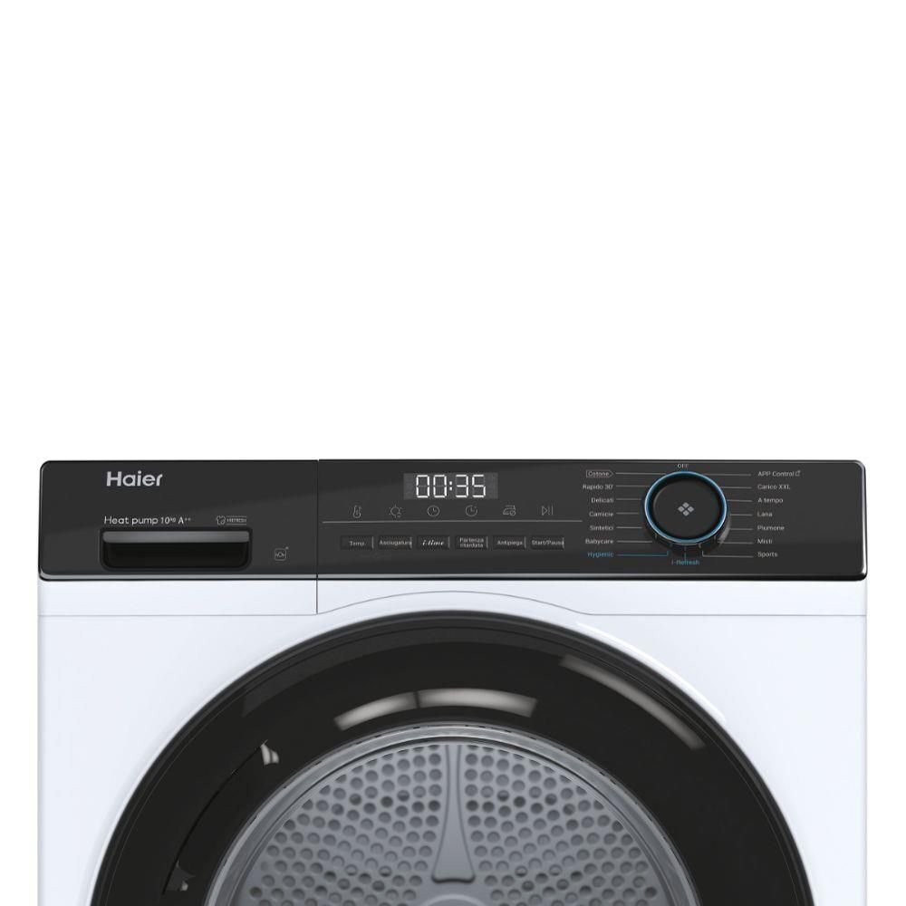 Haier HD100-A2939E-IT asciugatrice Libera installazione Caricamento frontale 10 kg A++ Nero, Bianco