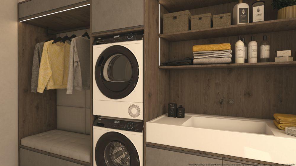 Haier HD100-A2939E-IT asciugatrice Libera installazione Caricamento frontale 10 kg A++ Nero, Bianco
