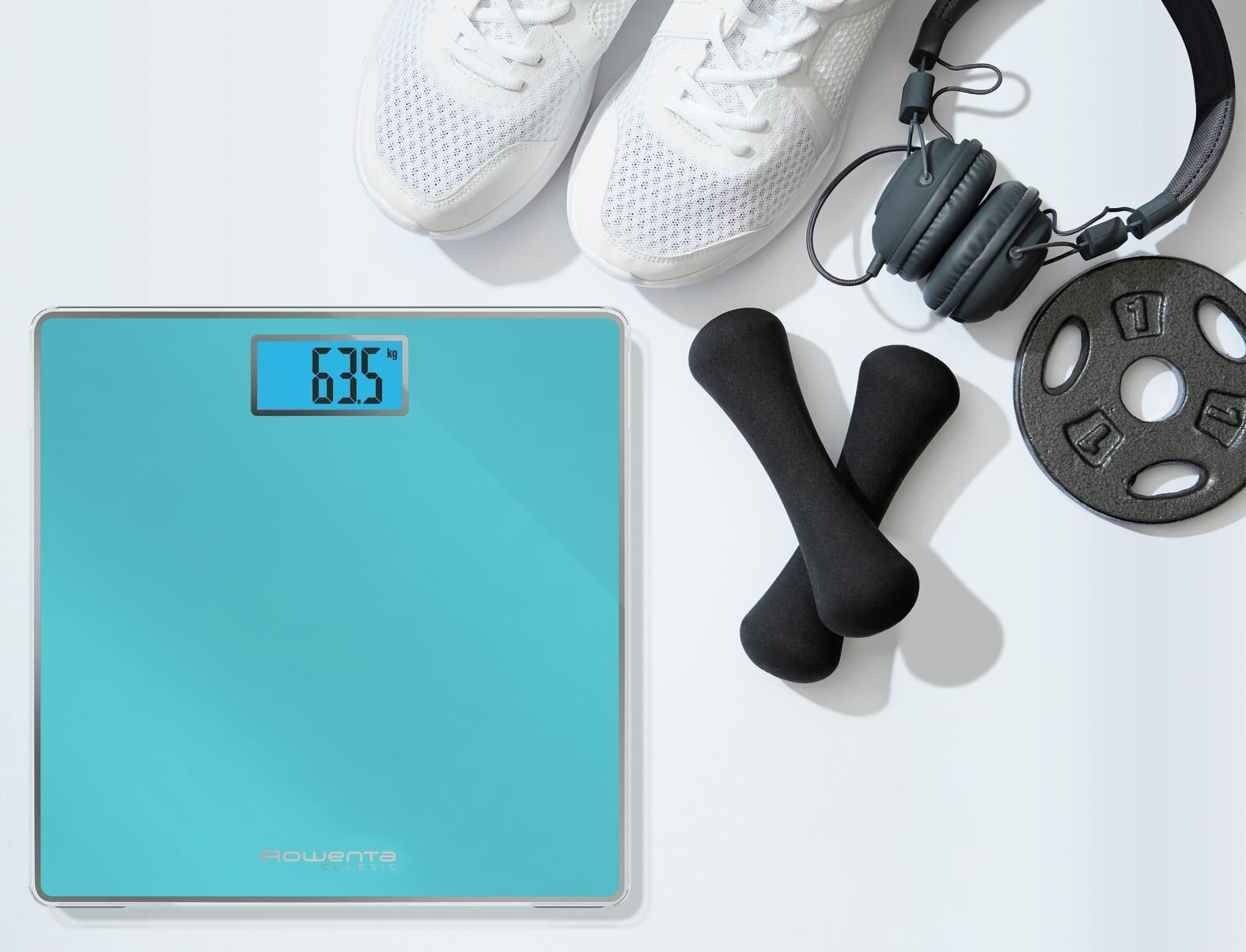 Rowenta Classic BS1503 Quadrato Turchese Bilancia pesapersone elettronica