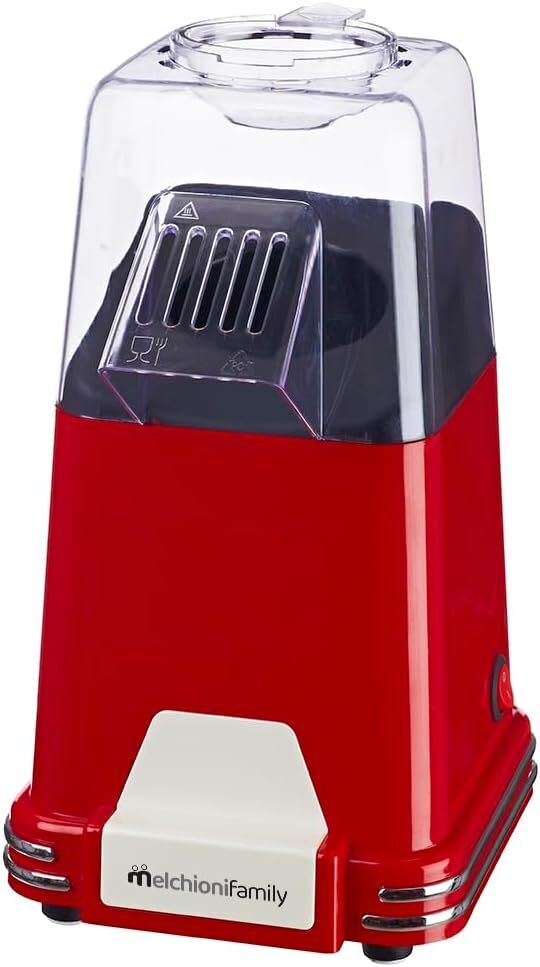 Melchioni 118370001 macchina per popcorn Rosso, Trasparente 0,057 L 1100 W