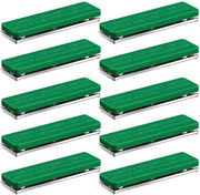 Etichette magnetiche da nome 10 pezzi - Etichette da nome in PVC e acciaio inossidabile - Verde - Adatto per badge - Facili da utilizzare