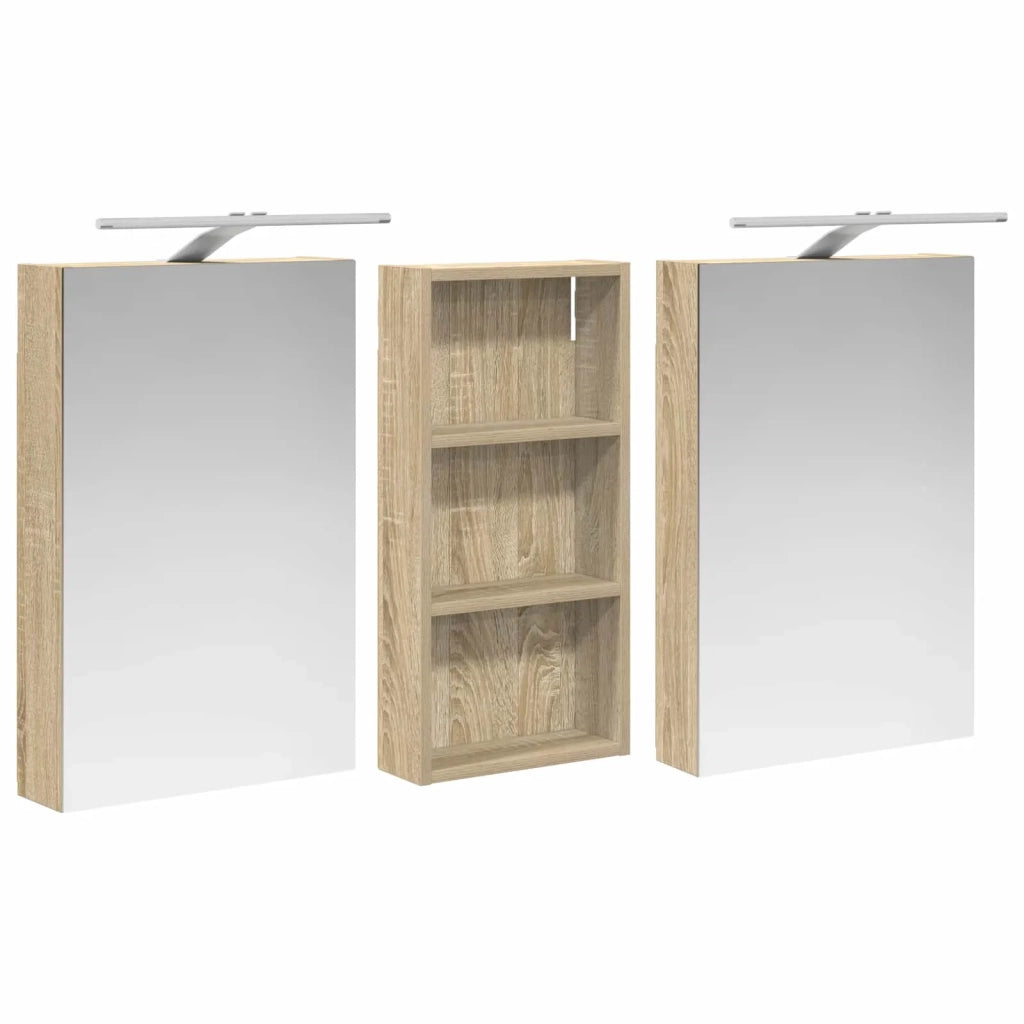 Set di Armadi da Bagno con porta 3 pcs 110 x 10,5 x 60,5 cm 3403722