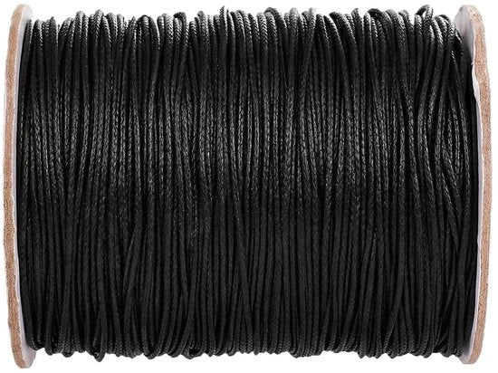 Corda in cotone 1,5 mm trattata con cera - per gioielli fai da te - macramè - artigianato DIY - impermeabile - resistente e duraturo - corda per gioielli