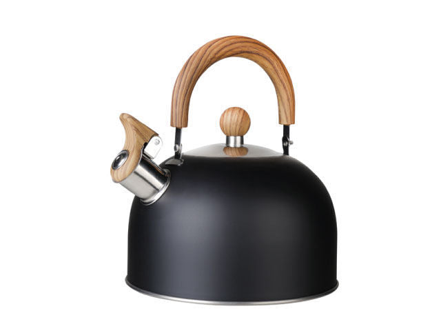 Kaufgut 013762 Bollitore Nero 2.5 Litri Manico in Legno adatto Induzione