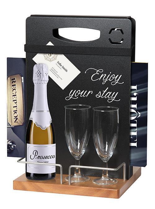 Securit Table Caddy Libera installazione Metallo, Legno Nero, Argento