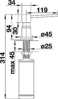 BLANCO 525789 erogatore di sapone Nero