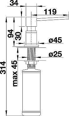 BLANCO 525789 erogatore di sapone Nero