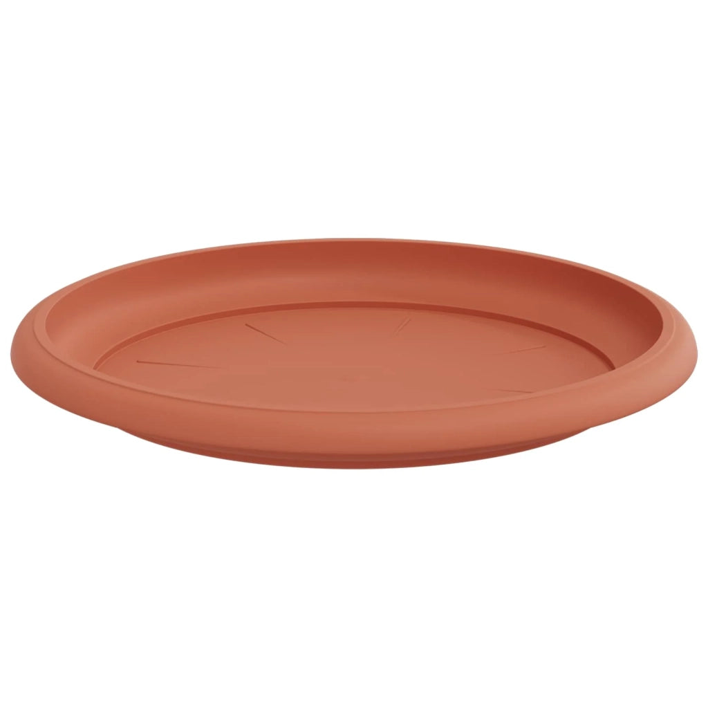 Set di 6 vasi cilindrici moderni 26 x 26 x 21,5 cm con drenaggio e stile minimalista in plastica rosso mattone 02_0056117