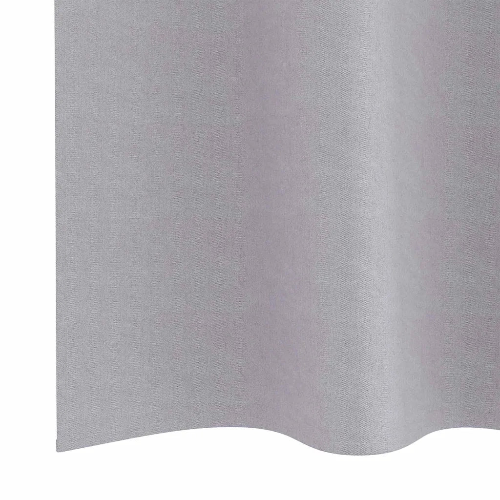 Tende Blackout con Anelli 2 pz Grigio Metallico 245 x 140 cm 4107361