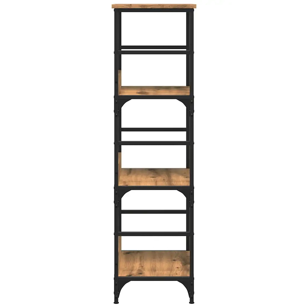 Libreria-Scaffale per Libri-Mobile di Stoccaggio Rovere Artigianale 50x33x117,5 cm Legno Multistrato