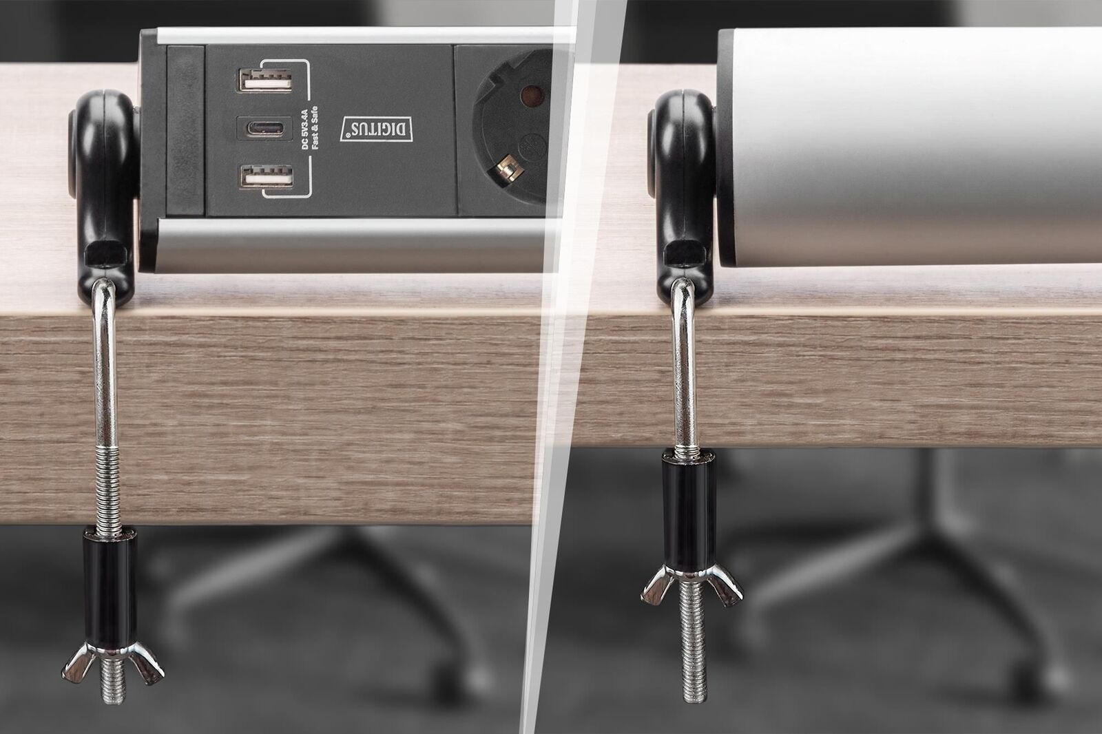 Digitus Presa multipla Office a 6 posti con 3 porte USB