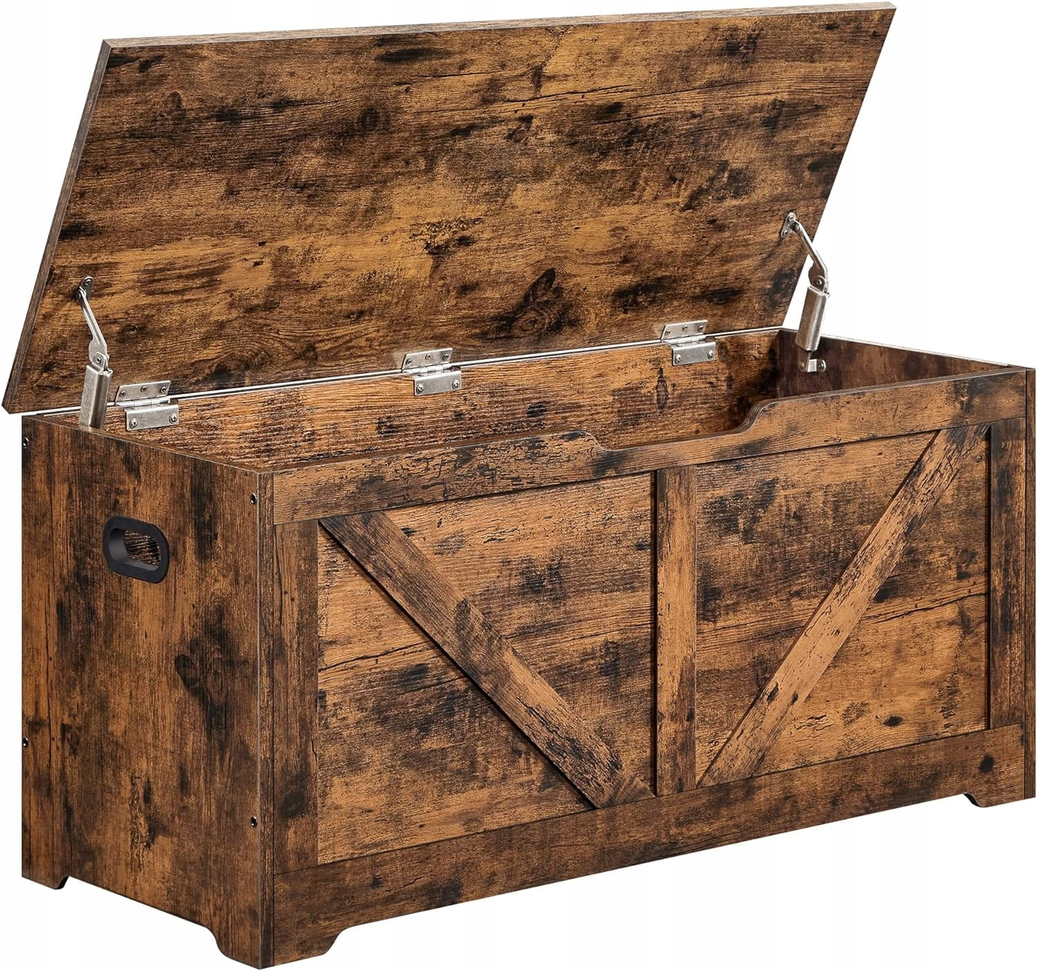 Valora CHEST Baule portaoggetti in truciolato marrone rustico per camera da letto