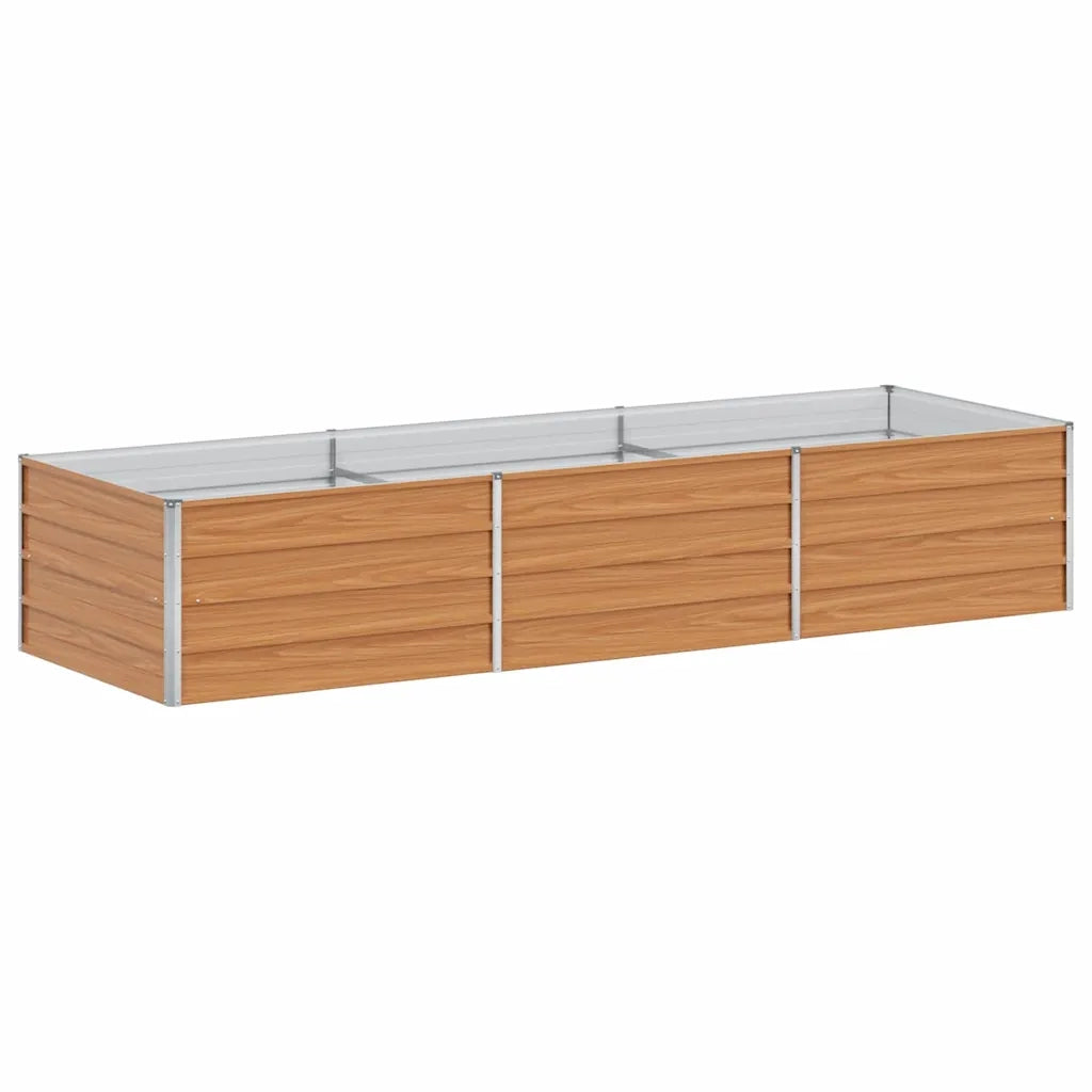 Fioriere | Cassetta per fiori | Letto rialzato da giardino Marrone Chiaro 240 x 80 x 45 cm