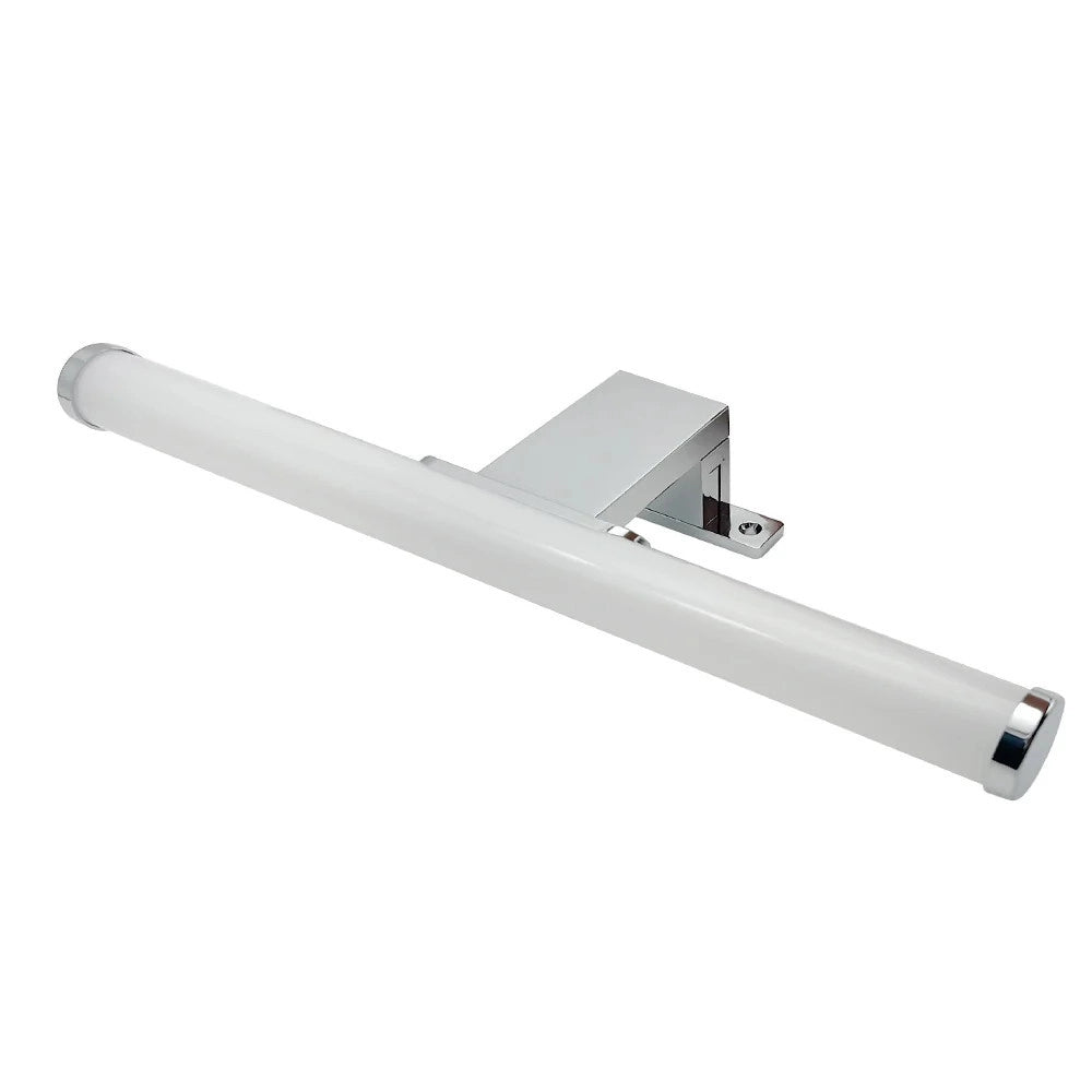 Trade Shop - Lampada Led Da Specchio 6w Bagno Luce 4000k Ip44 Tondo Argento Doppia Istallazione 400pc-an -