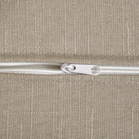 Poltrona Relax con Pouf 67x69x100 cm Cuscino Poggiatesta in Tessuto Effetto Lino Grigio