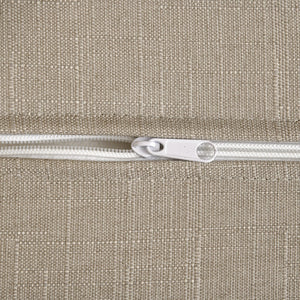 Poltrona Relax con Pouf 67x69x100 cm Cuscino Poggiatesta in Tessuto Effetto Lino Grigio