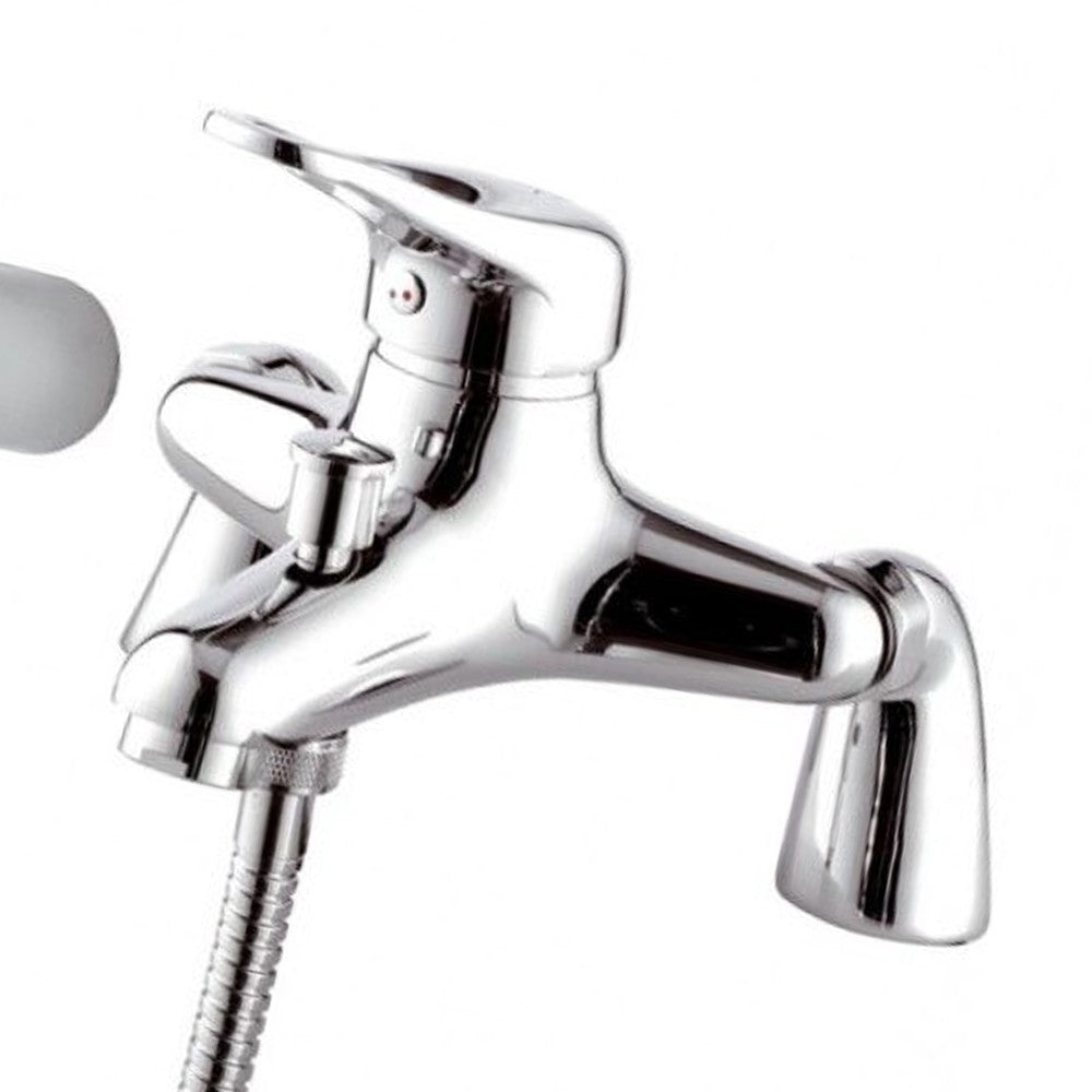 Miscelatore bordo vasca con doccino e flessibile remer - serie kiss