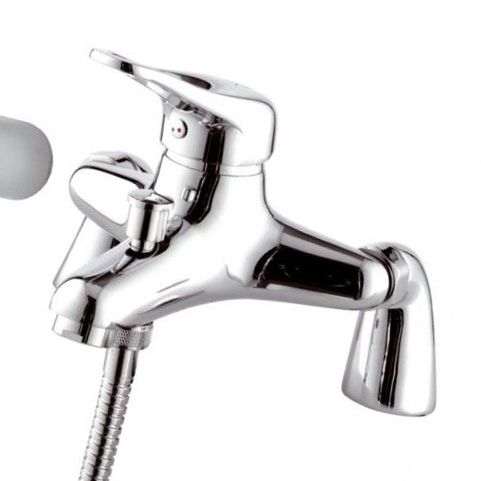Miscelatore bordo vasca con doccino e flessibile remer - serie kiss