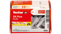 Fischer 568006 ancoraggio a vite e tassello 100 pz Tassello di espansione 30 mm