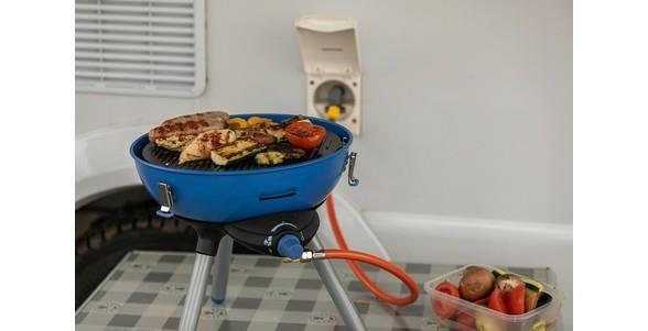 Campingaz Party Grill 400 Caravan Da tavolo propano/butano Nero, Blu, Acciaio satinato 2000 W