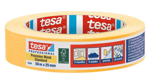 TESA 4344 Precision Mask Standard 50 m Carta gommata per imbianchini Adatto per uso interno Carta Arancione