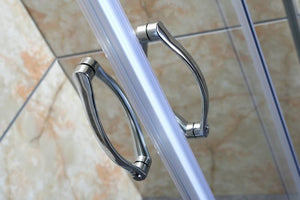 Box Doccia Cristallo 4 MM Trasparente o Opaco  2 lati Apertura Angolare Scorrevole - Misura: 70 x 70 x 185h (Opaco) 