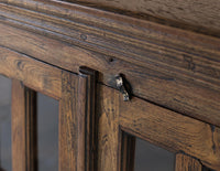 Credenza intagliata a mano in legno di teak riciclato