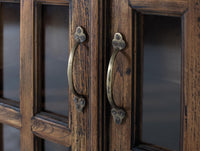 Credenza intagliata a mano in legno di teak riciclato