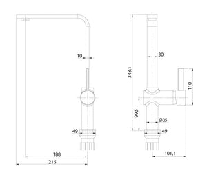 Miscelatore lavello cucina completo, moderno
