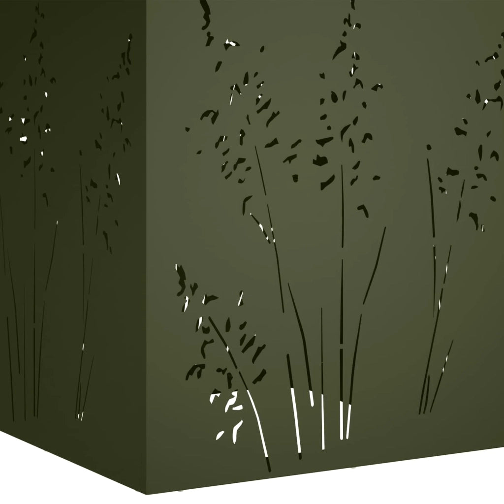 Vaso da giardino 2 pz Verde Oliva 50 x 50 x 75 cm 8005771