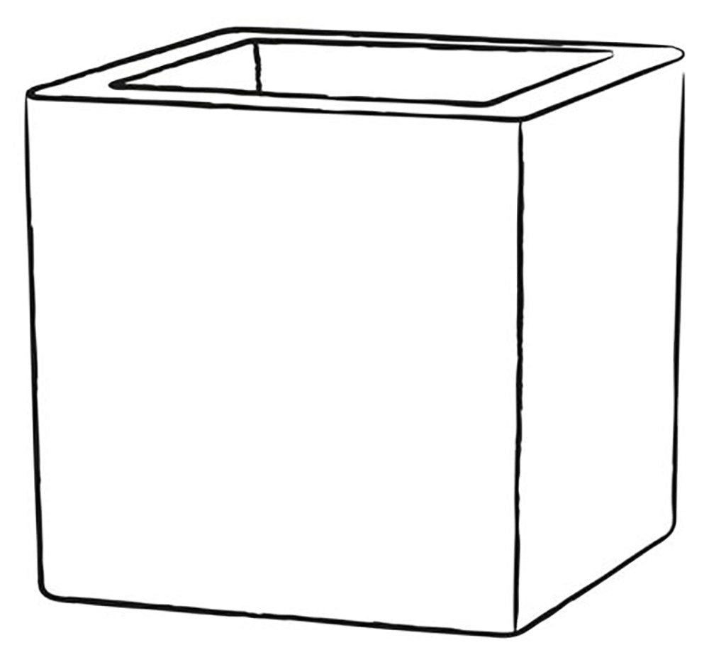 Vaso 40x40x40 cm in Polietilene Schio Cubo 40 Granite