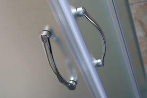 Box Doccia Cristallo 4 MM Trasparente o Opaco  2 lati Apertura Angolare Scorrevole - Misura: 80 x 100 x 185h (Opaco)