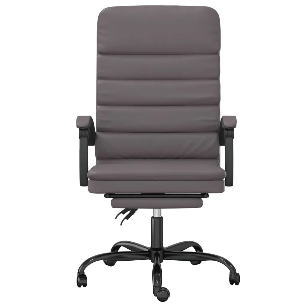 Poltrona da Ufficio Massaggiante Reclinabile Grigio Similpelle cod mxl 26401