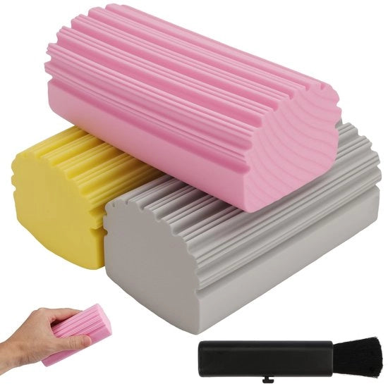 Set di spugne in poliestere riutilizzabili - 3 pezzi - Spugne umide - Spugne per pulizia - Spazzola per pulizia morbida - Materiale PVA duraturo