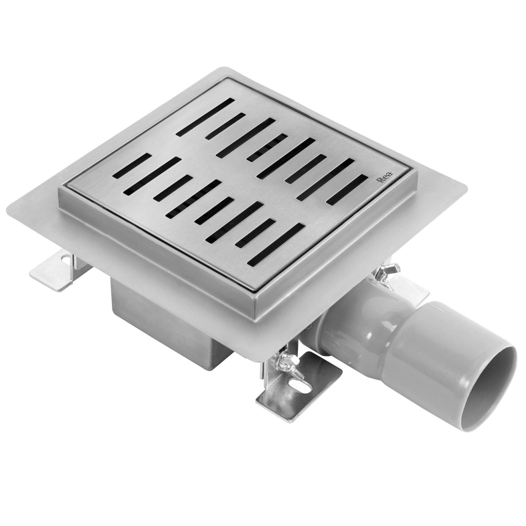 Scarico Lineare Rea Line 150x150 Nickel Brush